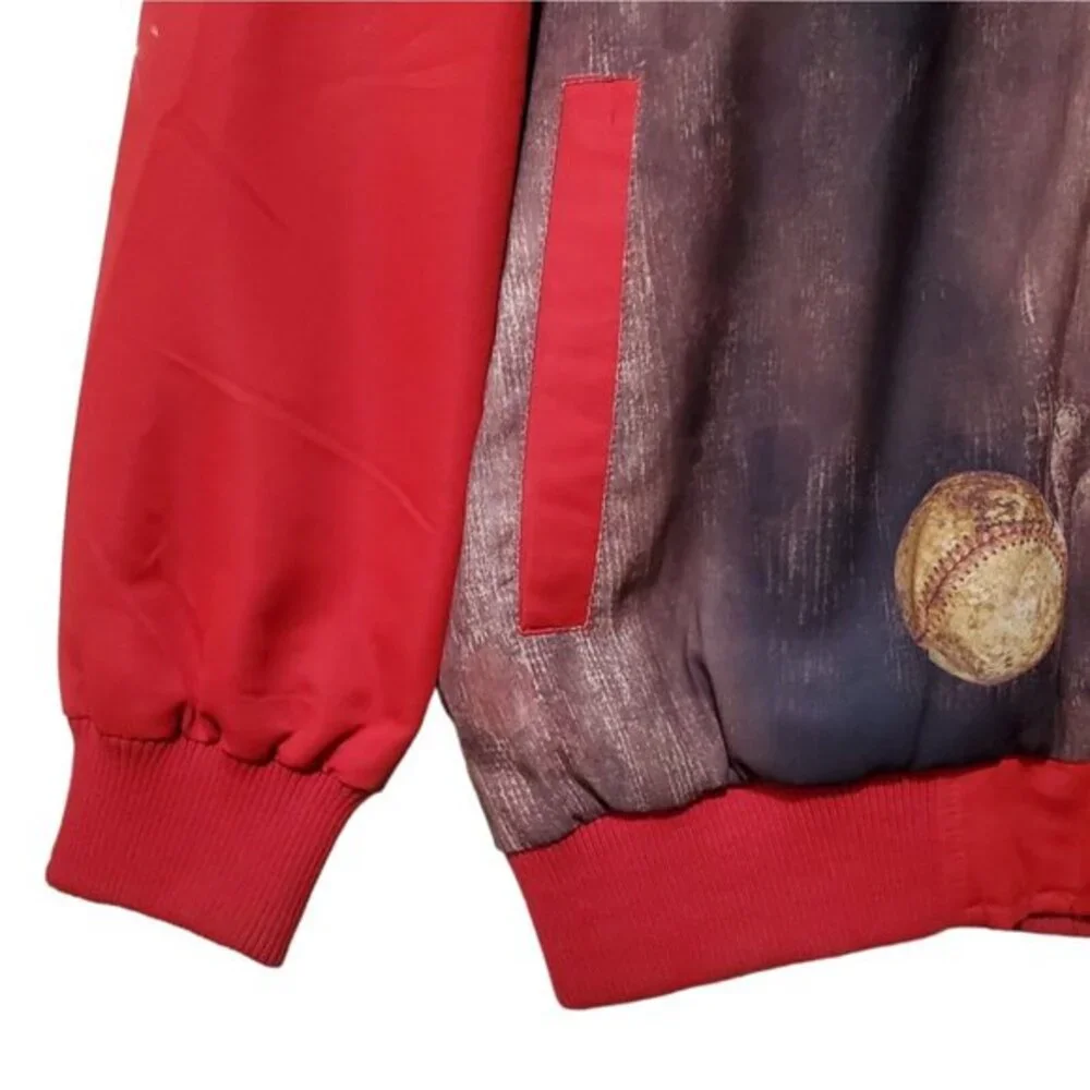 GIII Sports Carl Banks Cincinnati Reds Bomber Jacket L‎ Baseball Graphic Print